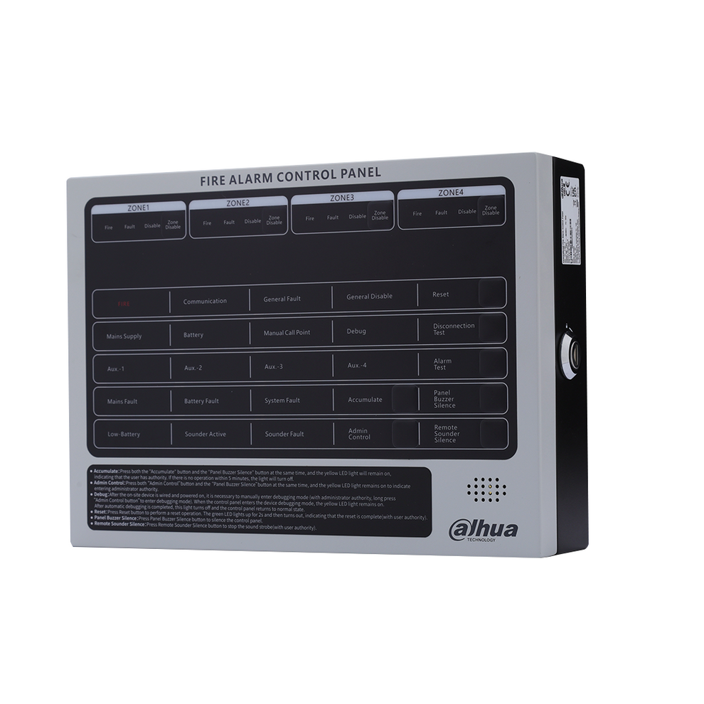 Conventional Fire Alarm Control Panel – 4 Zones (White) – JS GLOBAL ...