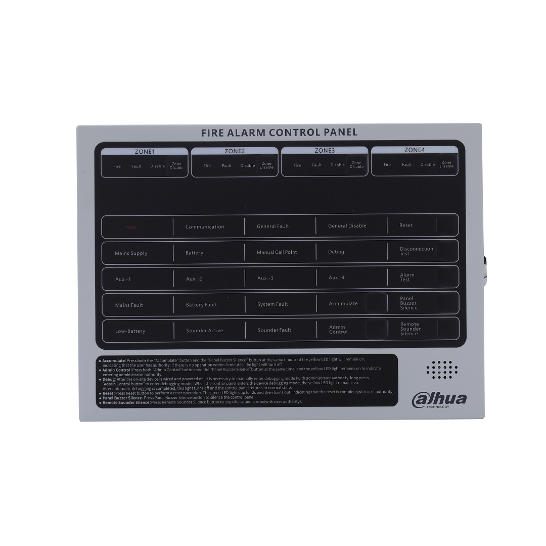 Conventional Fire Alarm Control Panel – 4 Zones (White)