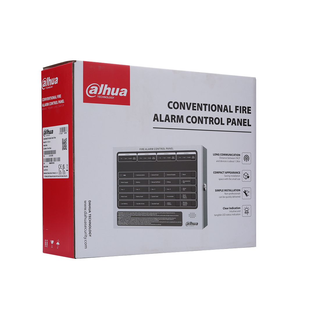Conventional Fire Alarm Control Panel – 4 Zones (White)