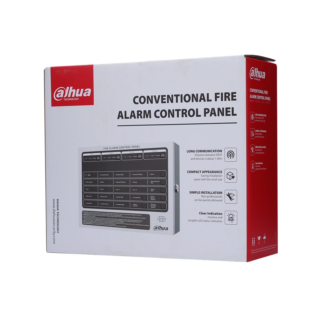 Conventional Fire Alarm Control Panel – 4 Zones (White)